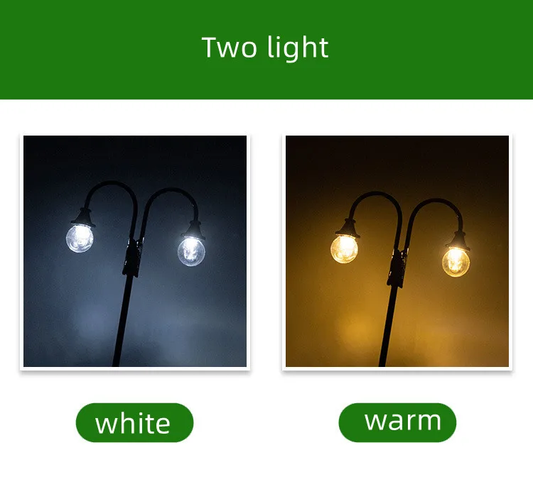Model Train Railway Train Station Layout 1:87 H0 Scale Warm White Lights Garden LED Lamp for Building