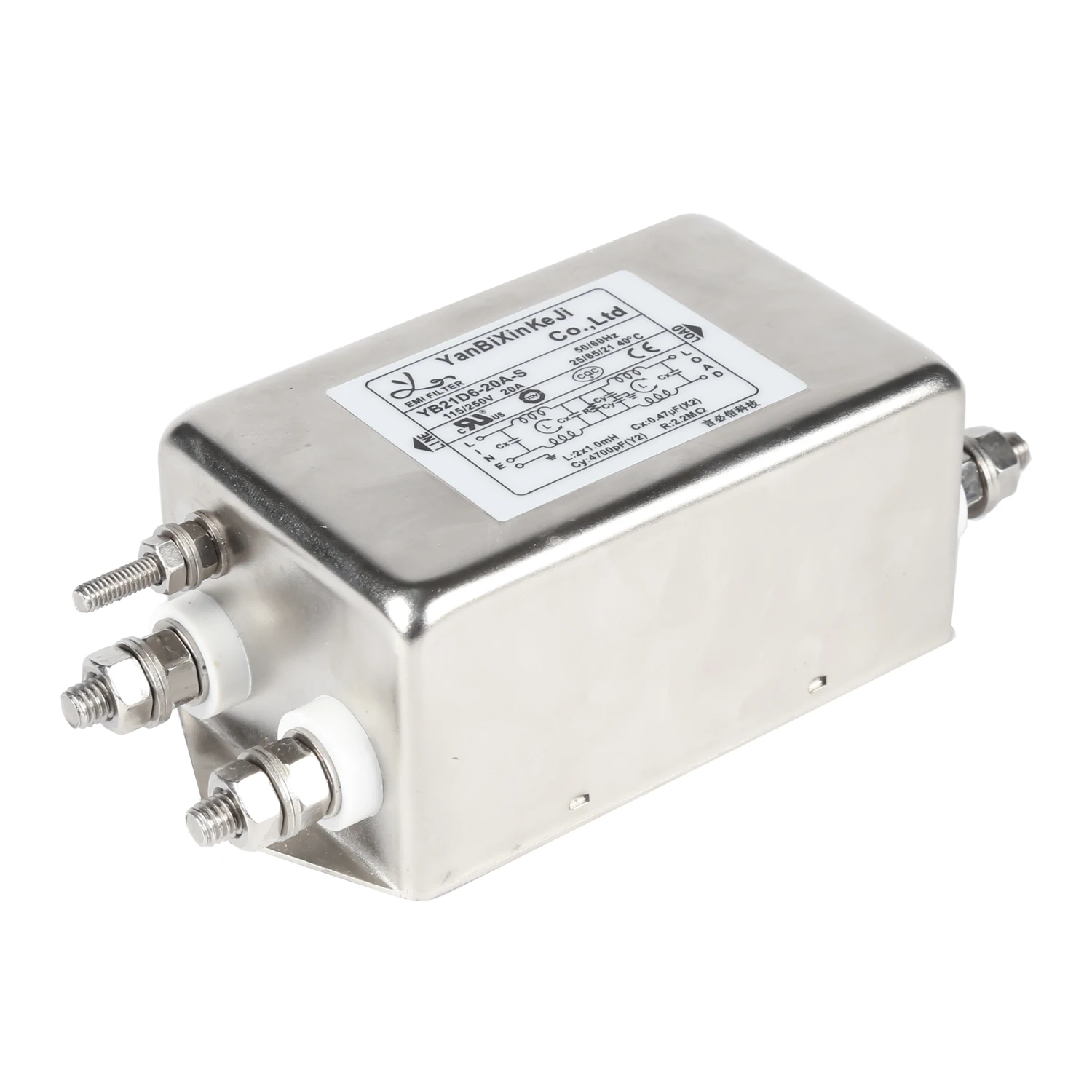YBX High Performance Dc Power Filter Line EMI Filter Noise Suppression Filter