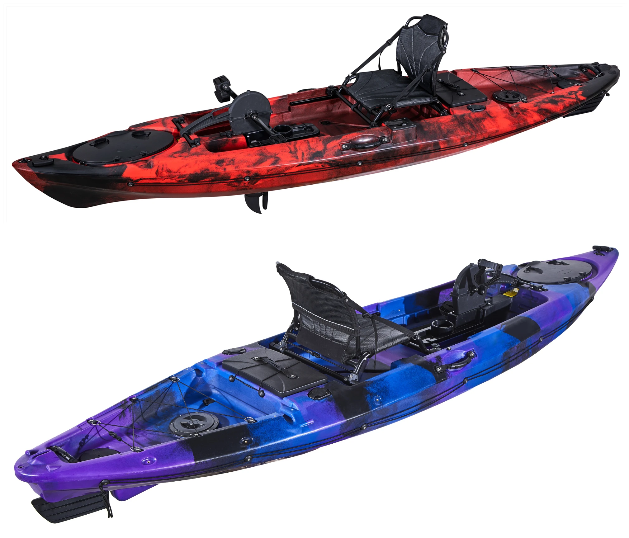 12ft Pedal Kayak Fishing Kayak For Adults Single Sit On Top Kayak With