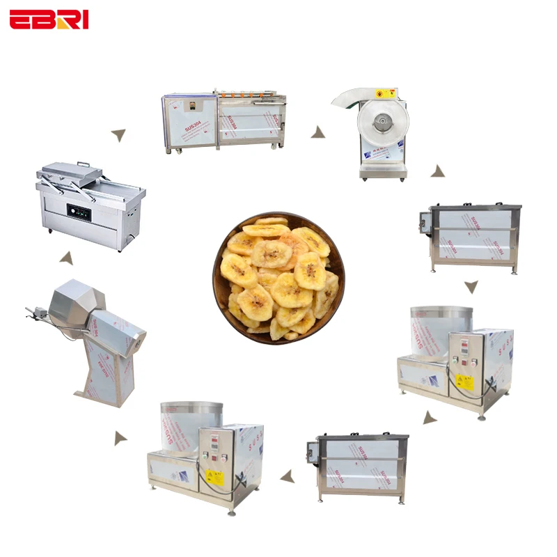 304 Full Automatic Complete Plantain Chips Making Machine Banana Chips Making Machine Production 3035