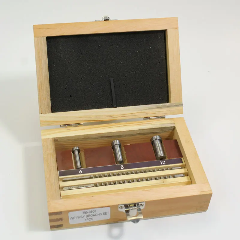 TEBAK Hot Sale 6/PCS Keyway Broach Sets, with Bushing & Shim for Industrial Tools