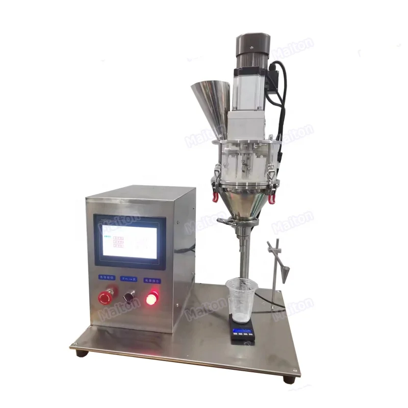 Economic Small Production Semi Auto Small Volume 0.5g 1g 2g 5g Vial Dry Powder Auger Filler Cosmetics Teeth Powder Doser 10gl