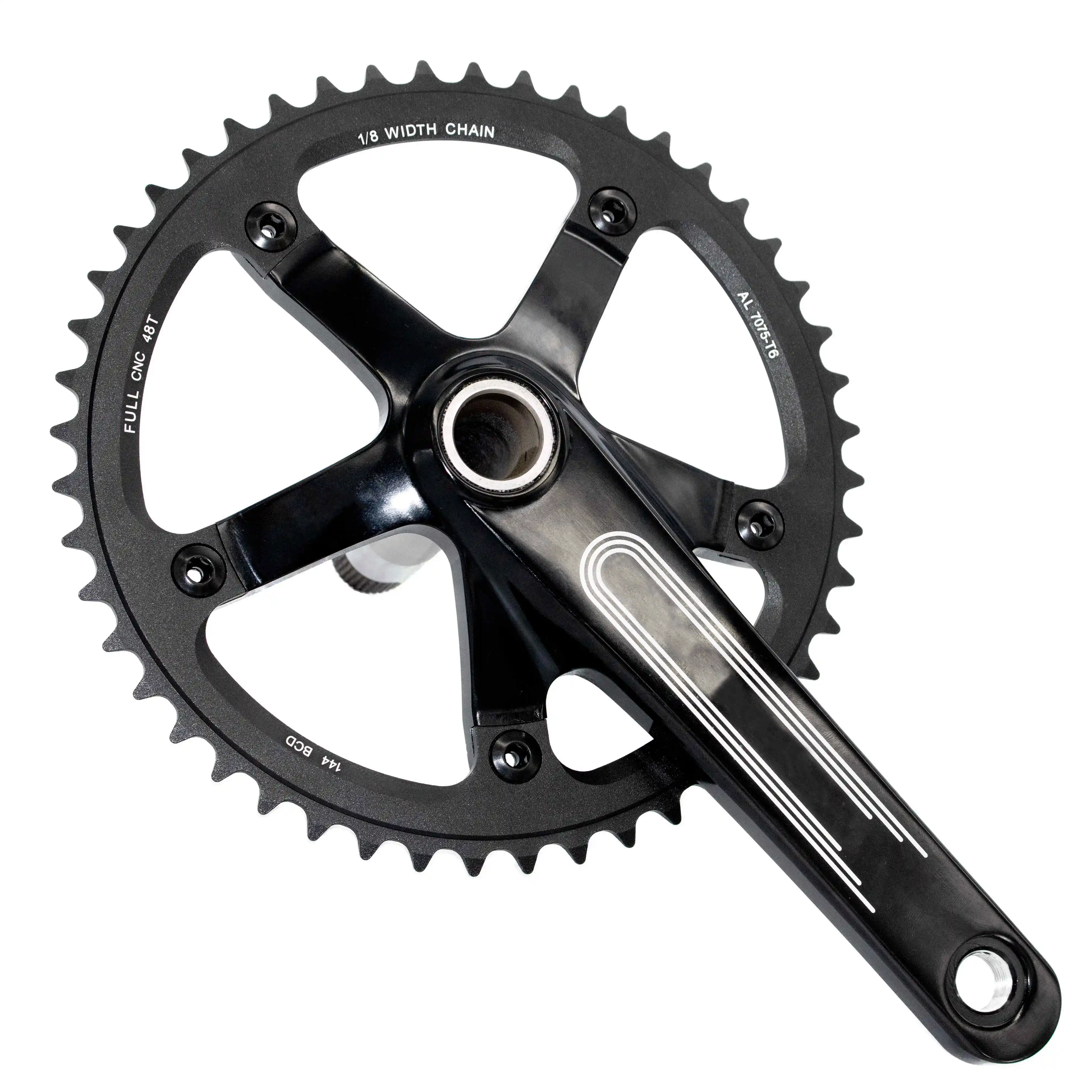 Crankset Sepeda Tunggal Laser Logo 48T