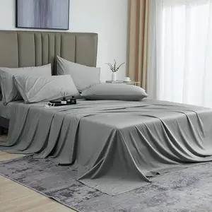 Luxuriously Cooling Hotel Soft  Bamboo Viscose Duvet Cover 100% Pure Natural Bamboo Bed Sheet Sets