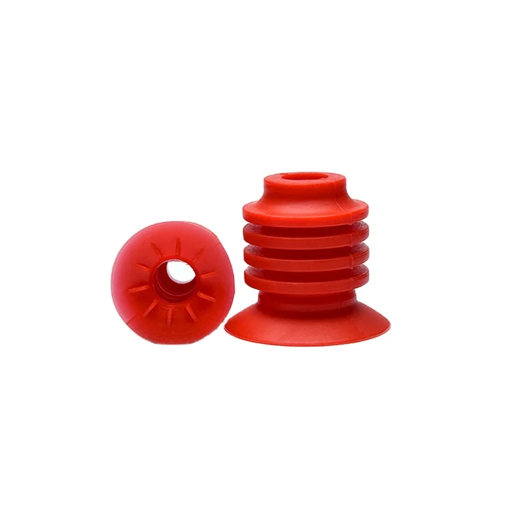 Newly Upgraded Industrial Pneumatic Gripping Accessories, Flexible Multistage Buffer Structure Multistage Suction Pad Vacuum Suction Cup for Robotic Arm Automation