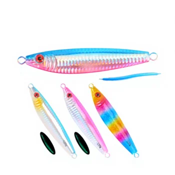 Iron-Plate Lure Snake-Shaped Model S 4 Colors Slow-Rolling Long-Cast Laser Metallic Lead Fish Hard Bait Hooks Bass Night-Glow – Metal Jig – view 3