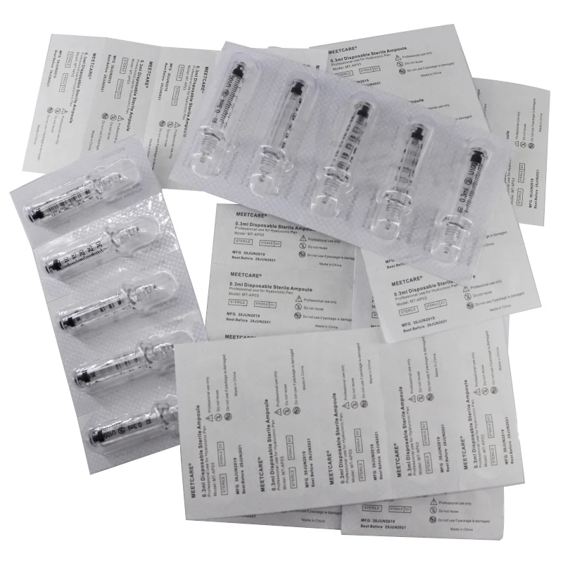 Пистолет для мезотерапии, стерильная игла, адаптер, распылитель, иглы с гиалуроновой кислотой, 0,3 мл, 0,5 мл, ампульная головка для ампульной гиалуроновой ручки