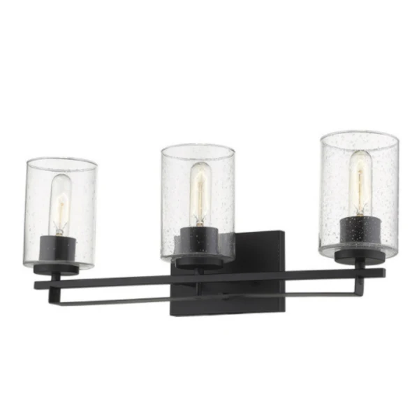 bathroom vanity light matte black