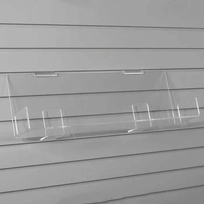 Slatwall Acrylic Clear Book Display Holder With Ends Slant Acrylic Book