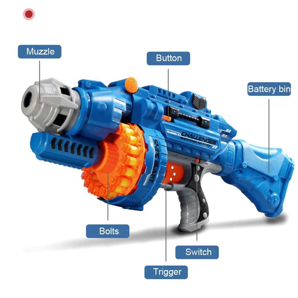 Мягкий пистолет EVA, полицейский пистолет для стрельбы, Электрические игрушечные пистолеты из АБС-пластика