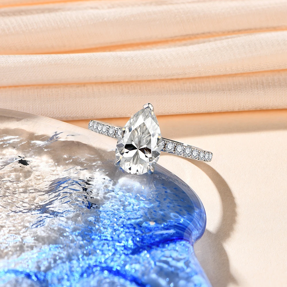 Shop Our Collection of Pear Cut Moissanite Engagement Rings