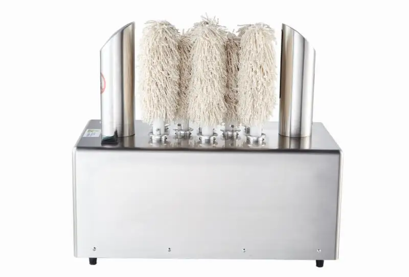 Полировальная машина для винных стекол с 5 щеточками, автоматическая полировальная машина для винных стекол, полировальная машина для стекла