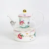 Flower tea glass pot set