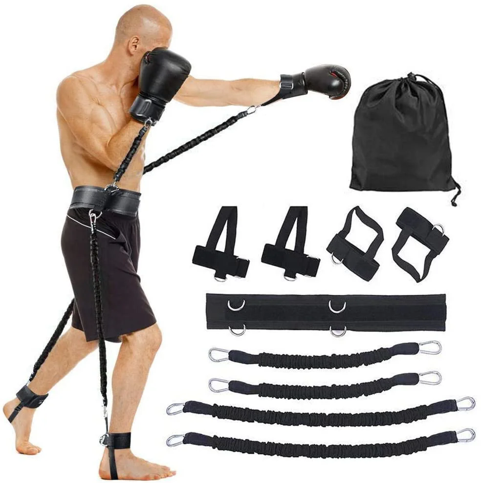 Boxing Resistance Bands Set Stretching Strap for Rebound Power Trainer Aekwondo Indoor Fitness Resistance Trainer