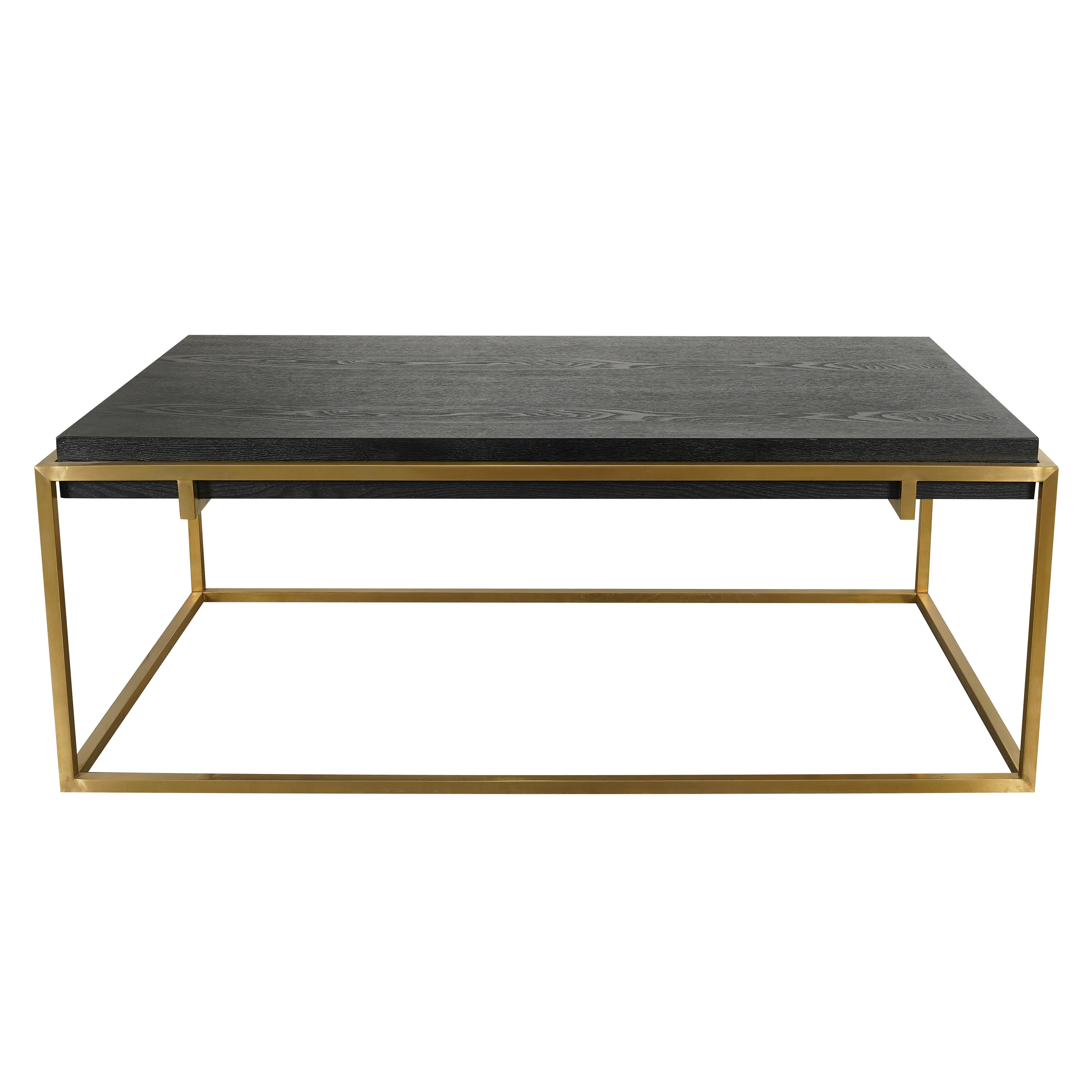 Modern Luxury Indoor Coffee Table Stainless Steel Table Legs Oak