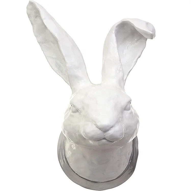 樹脂の壁の装飾ウサギの像ウサギの頭の置物白 Buy 装飾ウサギの像 像ウサギ ウサギヘッド置物白 Product On Alibaba Com