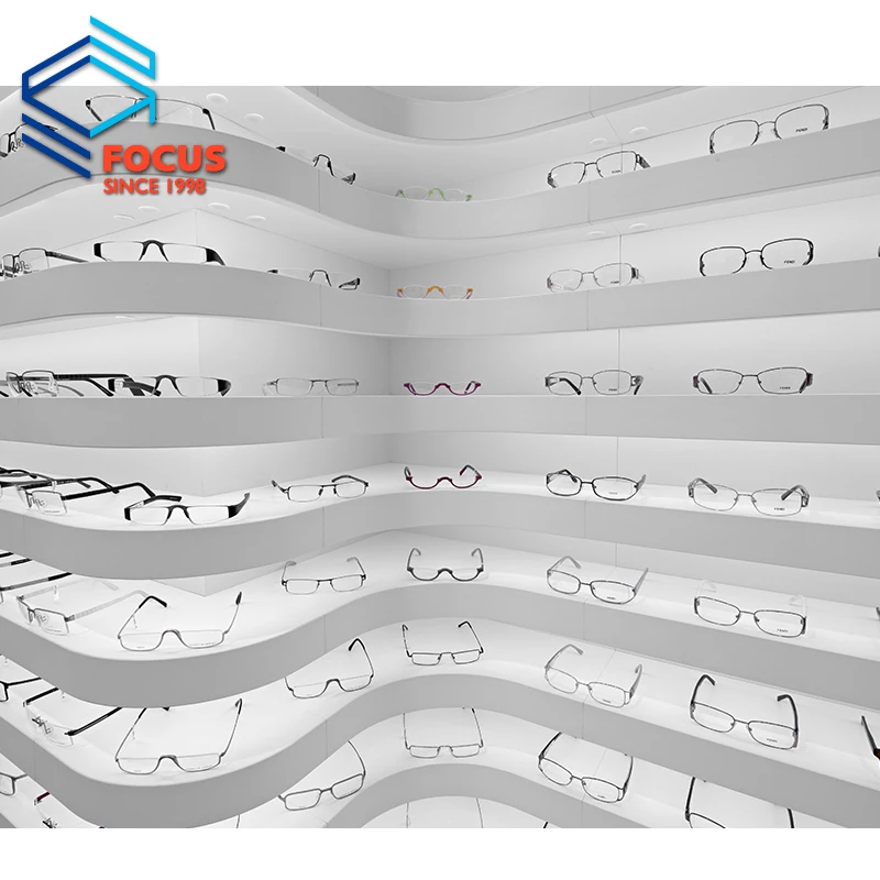 Яркий стиль оптические очки витрины деревянный оптический дисплей настенный