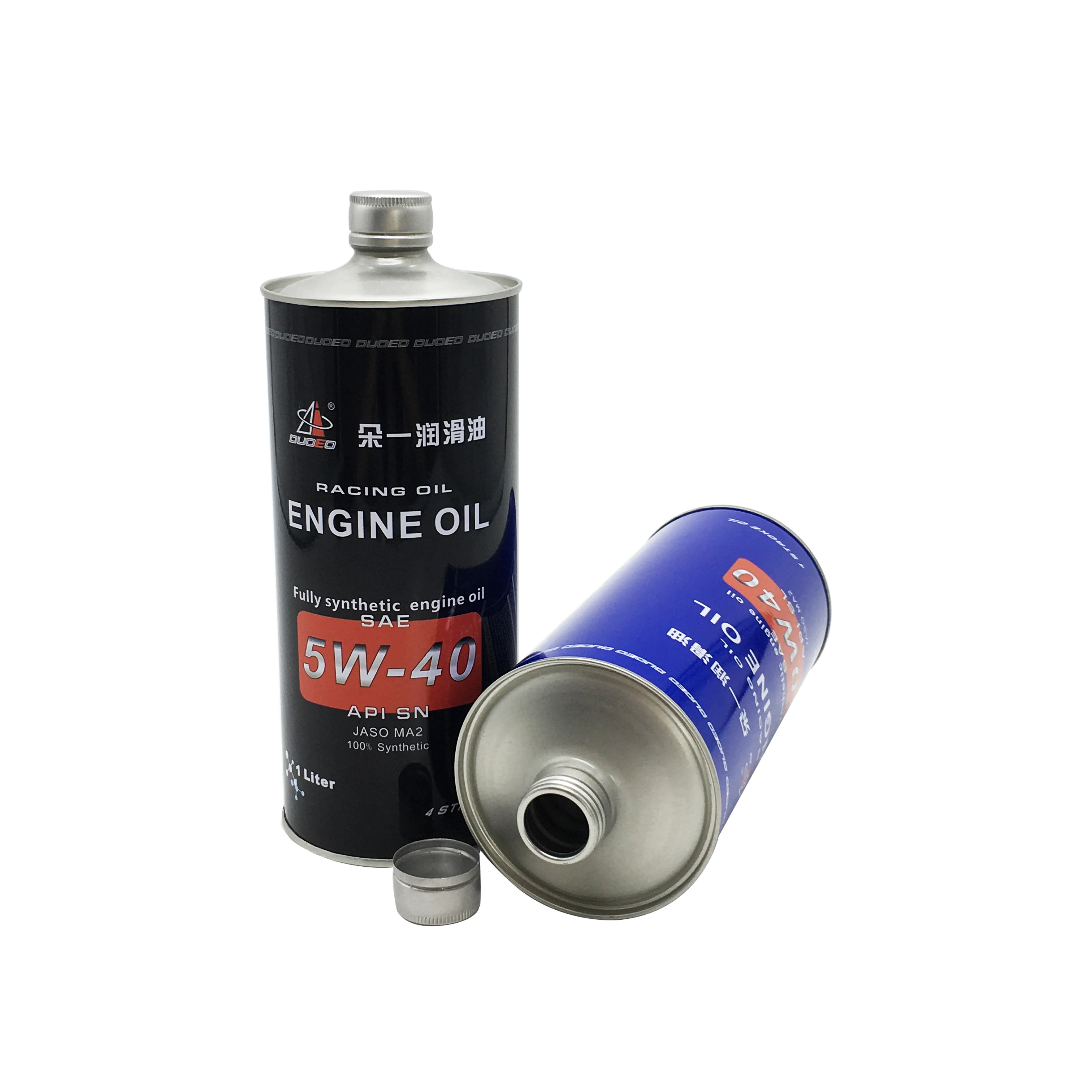 1liter Engine Oil Metal Drum Container Lubricant Round Metal Tins Cans