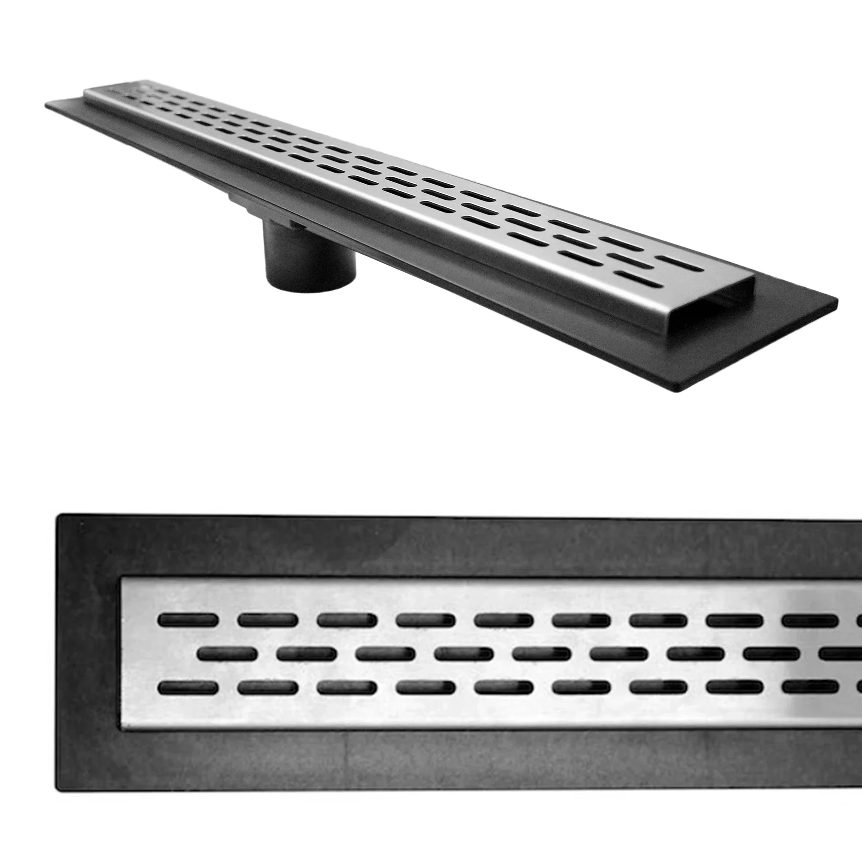 Couvercle De Drain De Garage En Aluminium Drain De Sol Rectangulaire Invisible En Acier Inoxydable,Drain De Sol Noir  À Longue Rangée - Buy Drain De Douche Noir Coin Drain De Plancher En Acier  Inoxydable Garage En Fonte Couvercle Du
