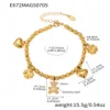 E672-gold diy multi accessories bracelet 1656cm
