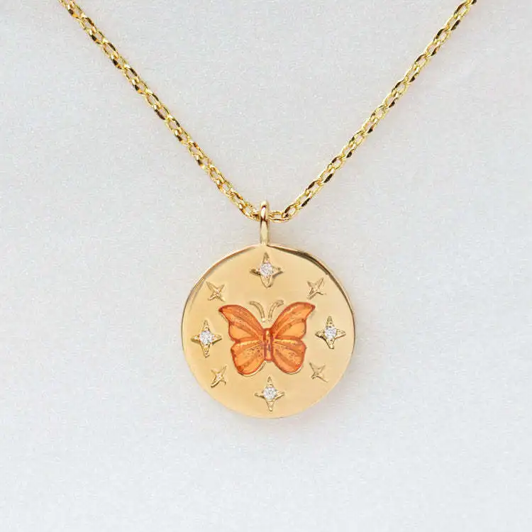 2023 Creative Titanium Steel Handmade Color Painted Necklace Hand Painted Custom Flower Love Pendant Necklace