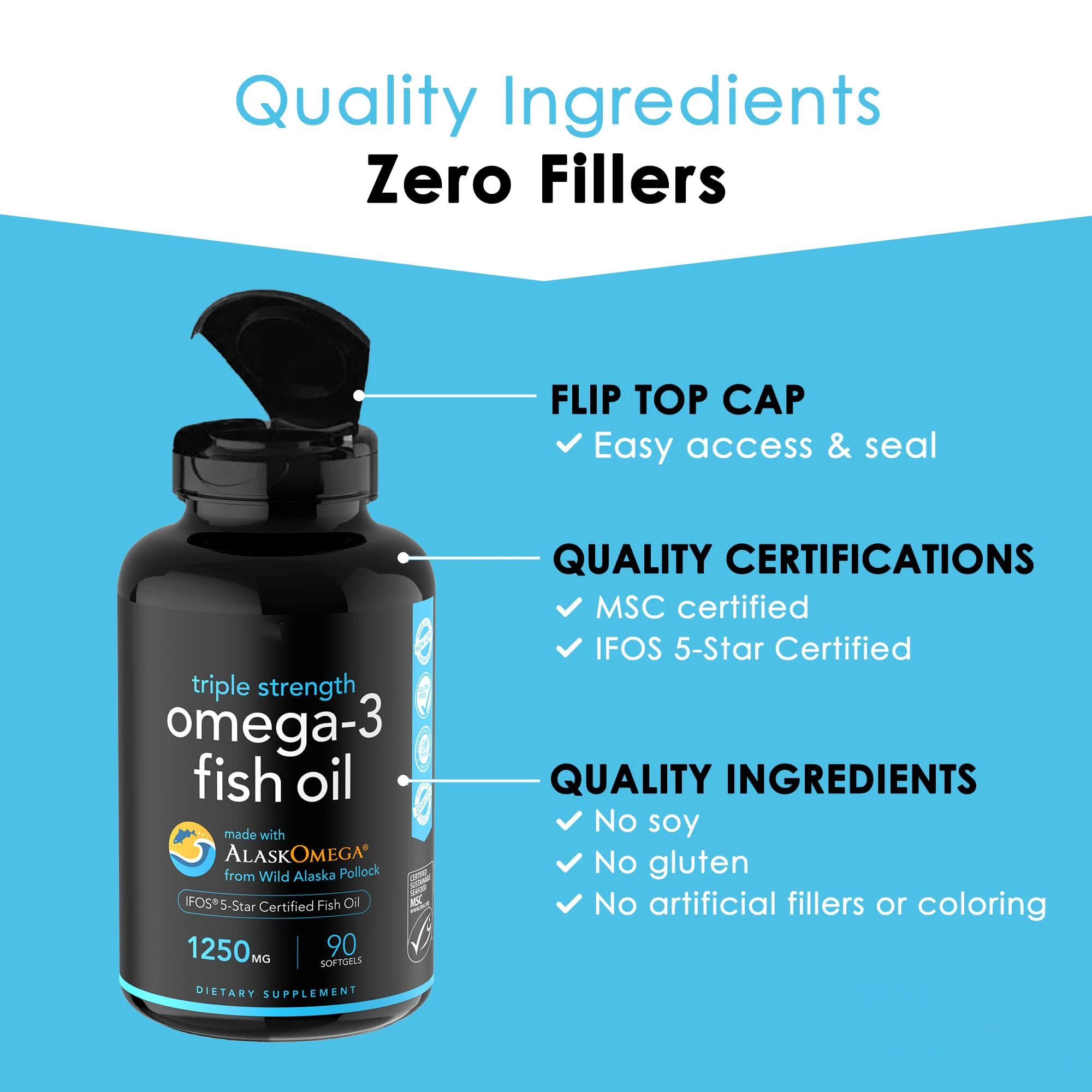 Top Private Label Vegan Quality Ingredients Zero Fillers Omega 3 Fish