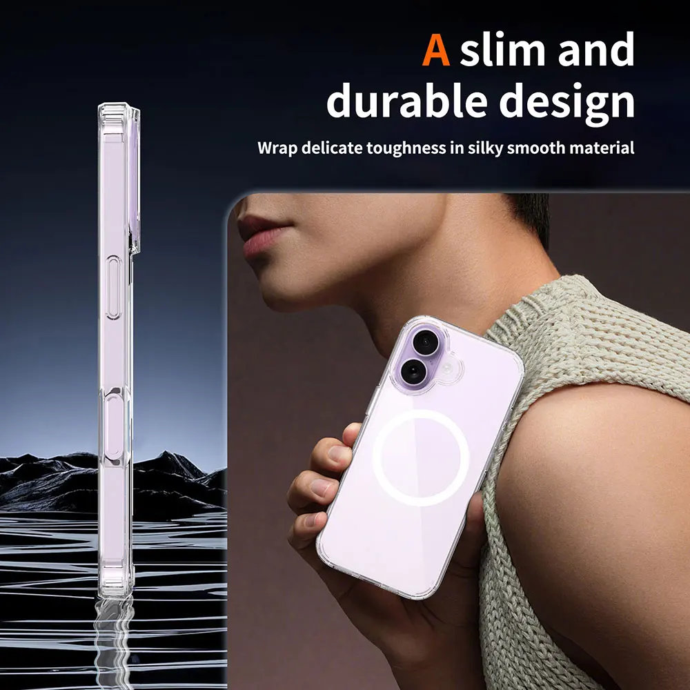 product transparent anti yellow phone case for iphone 17 16 15 14 13 shockproof dustproof 15mm pctpu clear mobile cell phone cover-5