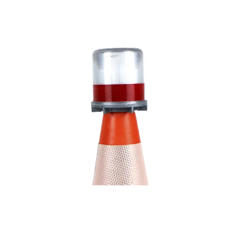 Barricade Solar LED Beacon Light Waterproof Blinking Amber LED Strobe Traffic Cone Flashing Warning Light