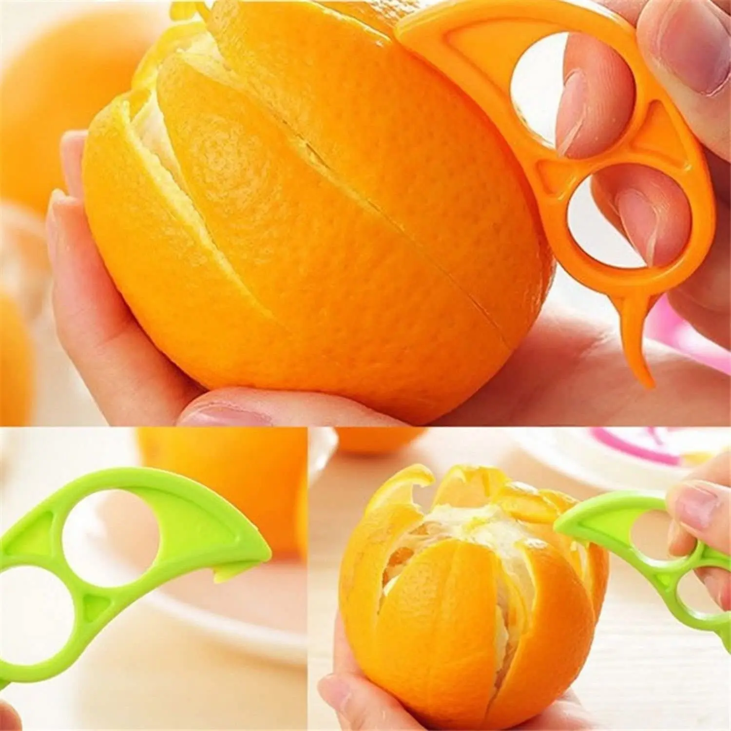 Ralleyfun Orange Peeler Tools Citrus Peel Cutter Plastic Easy Fruit