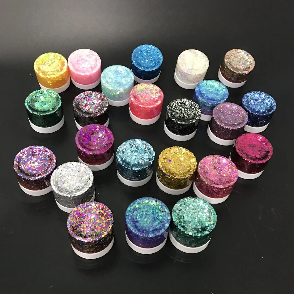 Wholesale Eco Gel Glitter Gel Peel Off Holographic Chunky Glitter Gel For Face Hair Body Glitter