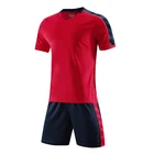 Men football jersey blank soccer uniform Custom name number training clothes team breathable soccer sportswear