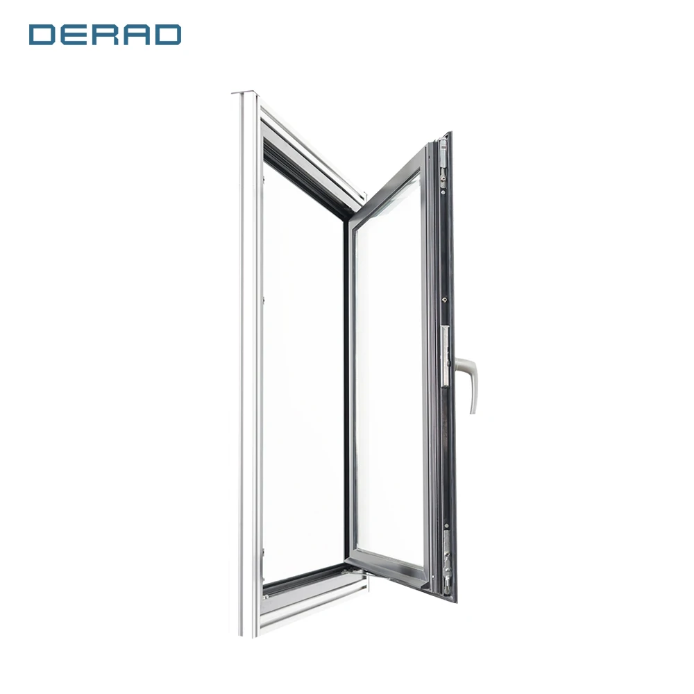 Customized sizes colors glass with Germany China top brand hardware aluminum frame tilt and turn window