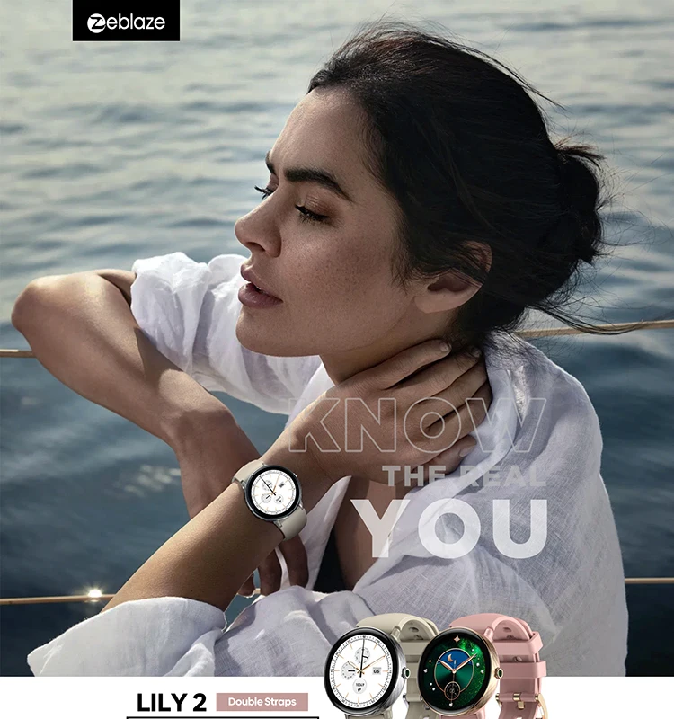 Zeblaze Lily 2 Voice Calling Female Smartwatch 1.2" AMOLED Screen Double Strap Health Management Sports Smart Watch