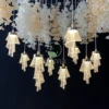 A10-head acrylic ballet chandeliers golden warm light