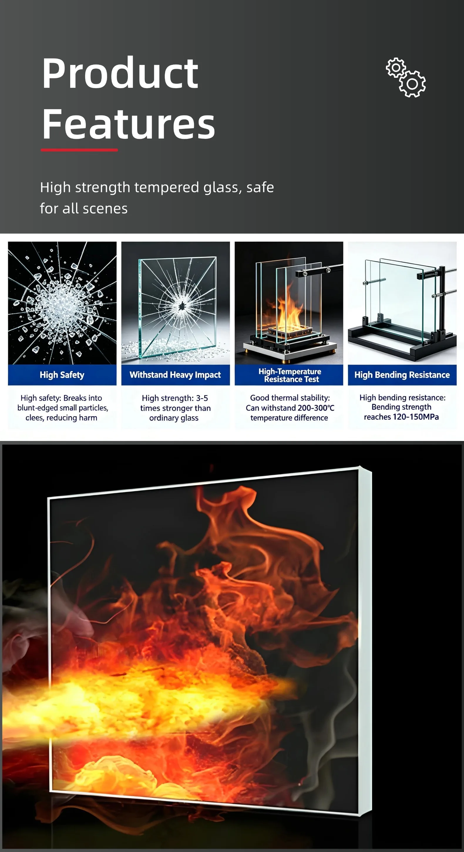 Precision processing for toughened shower glass panels Detailed view of tempered glass edge polishing and drilling
