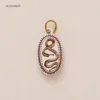 Folk Snake Oval Pendant