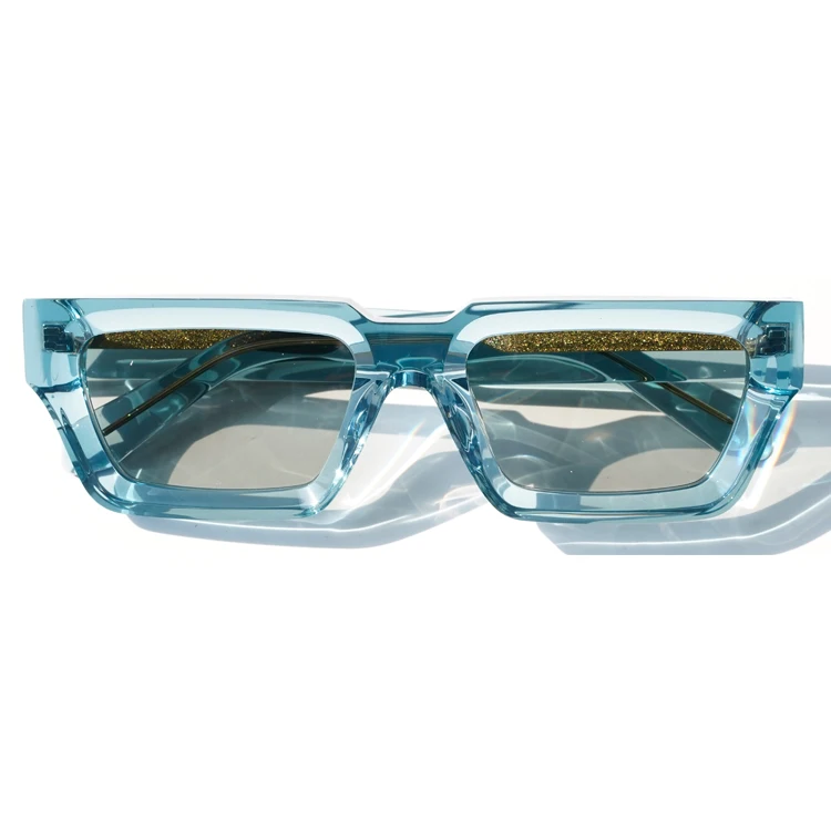Finione Square Frame Sunglasses for Women Men Trendy Chunky  display picture 1