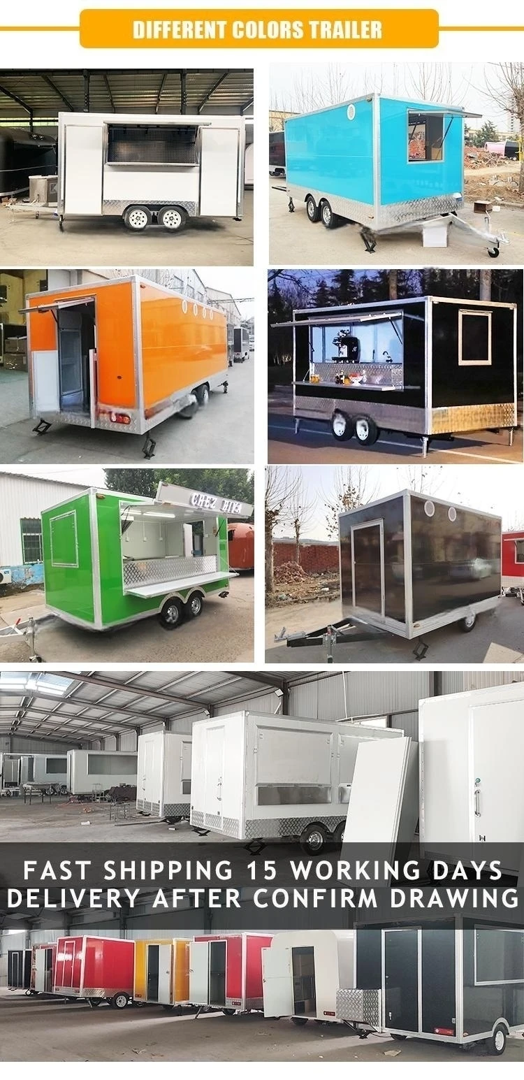 12ft Fully Catering Equipped Food Truck Hot Dog Food Cart Customized