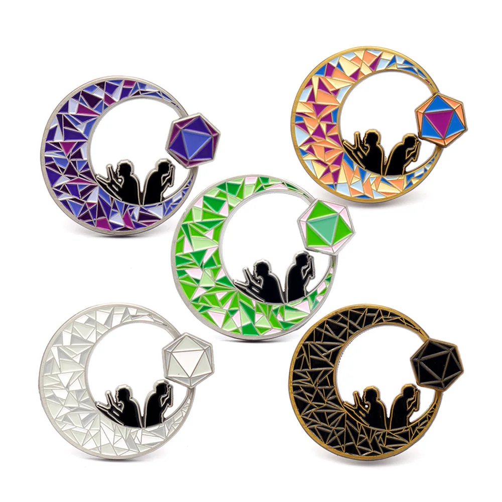High Quality Customized Shaped Metal Embossed 3D logo Brooch Diamond Lapel Pin Badge Rhinestone lion Club Pins for Sale