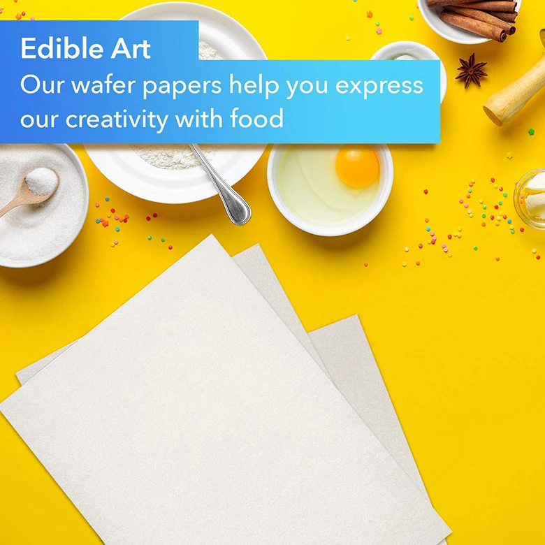 Съедобная прямоугольная бумага формата A4 для риса и вафель бумажные листы съедобного принтера толщиной 0 35 мм упаковки