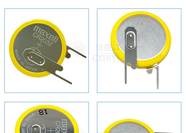 Maxell Cr2032 3v Button Battery With Solder Pins,Suitable For Computer
