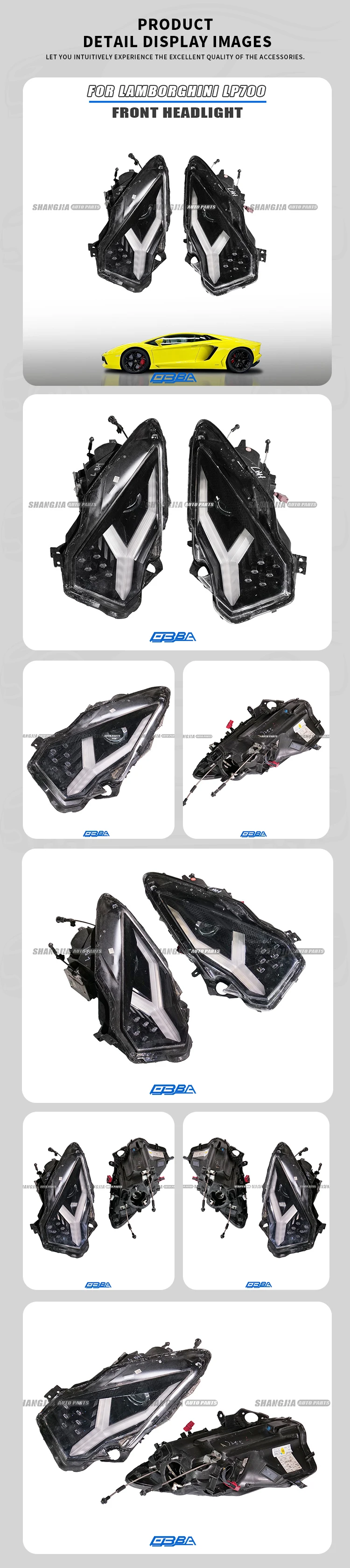OEM 471941003G 471941004G Car Specific Replacement LED Projector Lens Headlight Assembly For Lamborghini LP700 factory