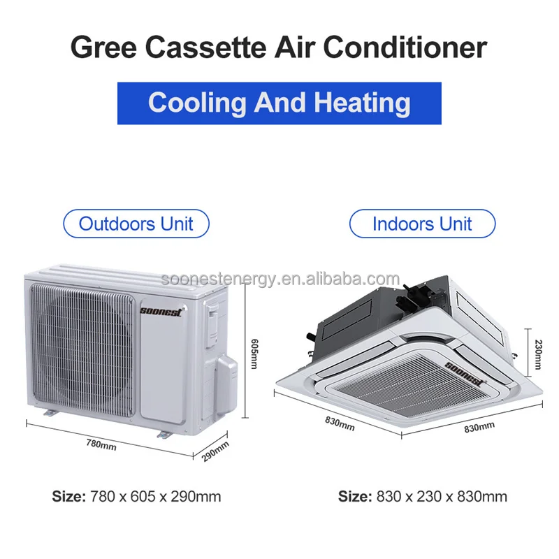 24000Btu Central Air Conditioning Ac Cassette Horizontal Fan Coil Unit ...