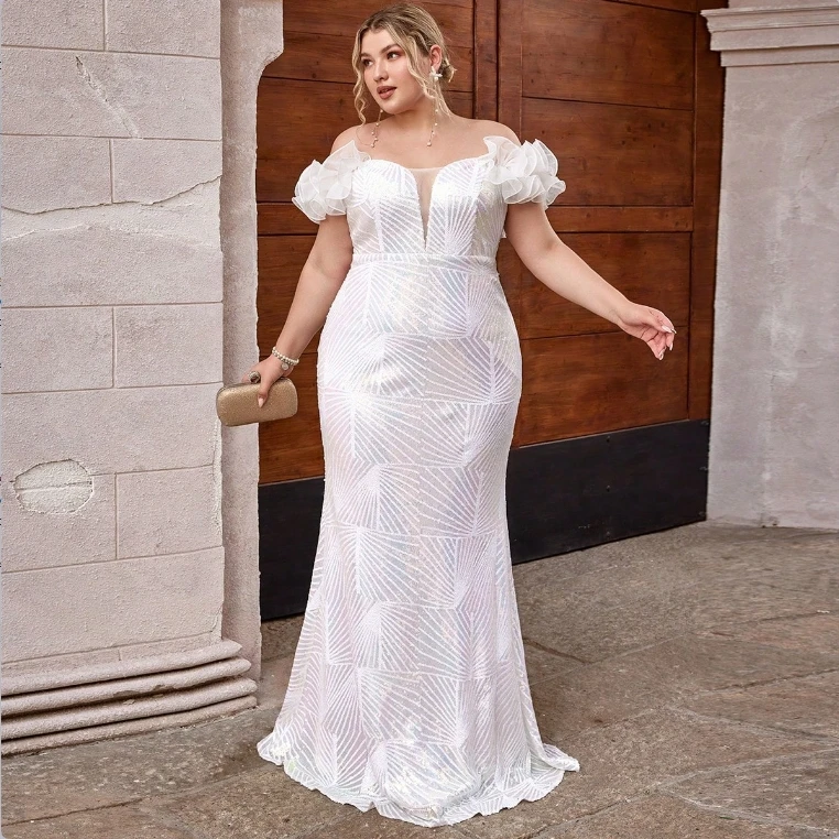 sachin and babi light blue dress plus size lace dress wedding main image 0