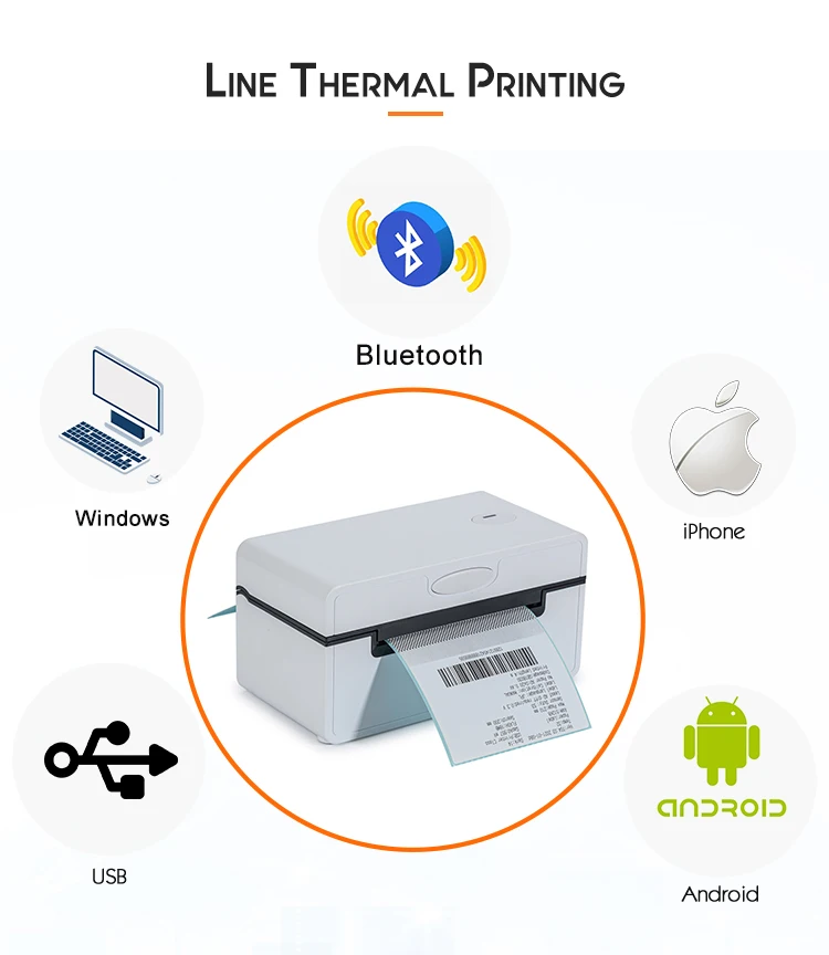 Thermal Shipping Label Printer Compatible With Phone And Computer Free