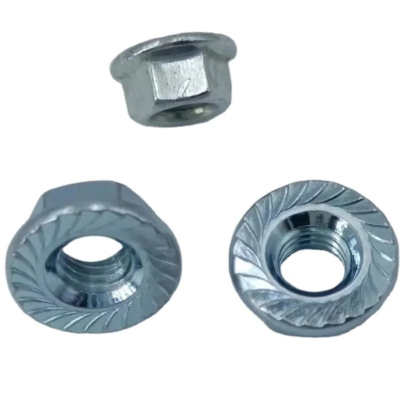 304 Stainless Steel Flange Nut 201Tooth locking 316 non-slip hexagonal flange nuts