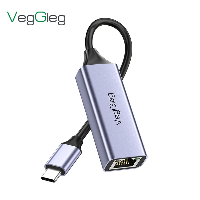 Veggieg Support OEM Aluminum Alloy Housing Usb 3.0 1000Mps To Ethernet Network Card High Speed Lan Adapter For Windows Mac Os PC