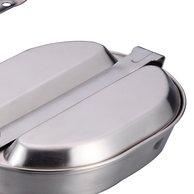 Factory Direct Sale Camping Mess Tin Outdoor Stainless Steel Metal Mess Tin supplier