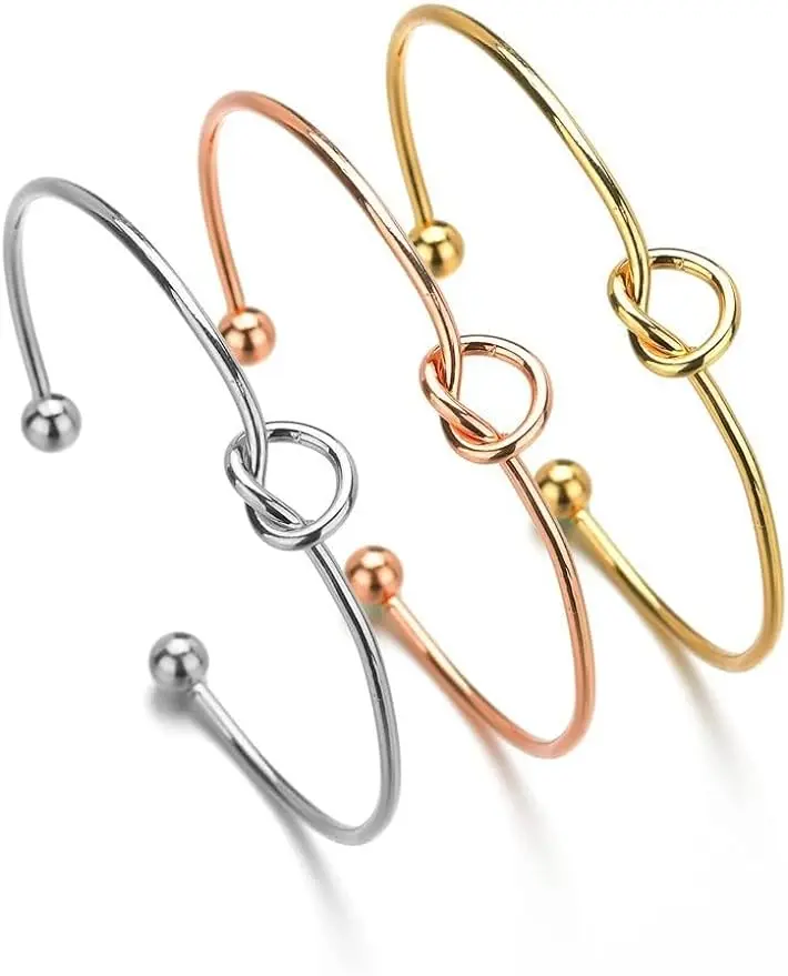 人気ブランド【PAVOI】Forever Love Knot Bangleブレスレット Amazon.com: PAVOI 14K Gold Plated Forever Love Knot Infinity