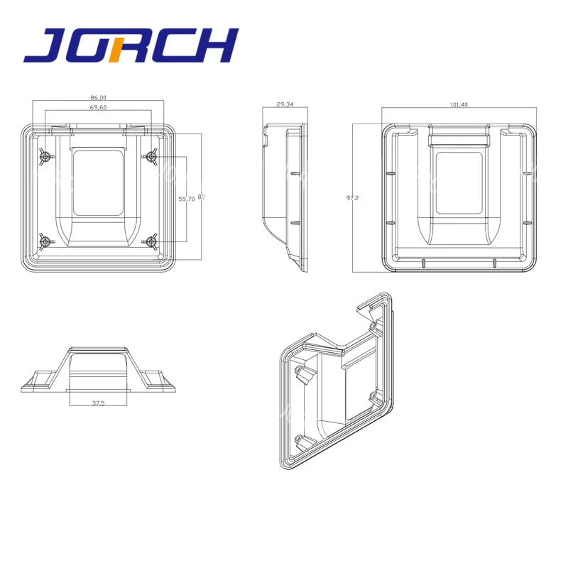 32pin Automotive Plastic ECU Enclosure Box - Waterproof